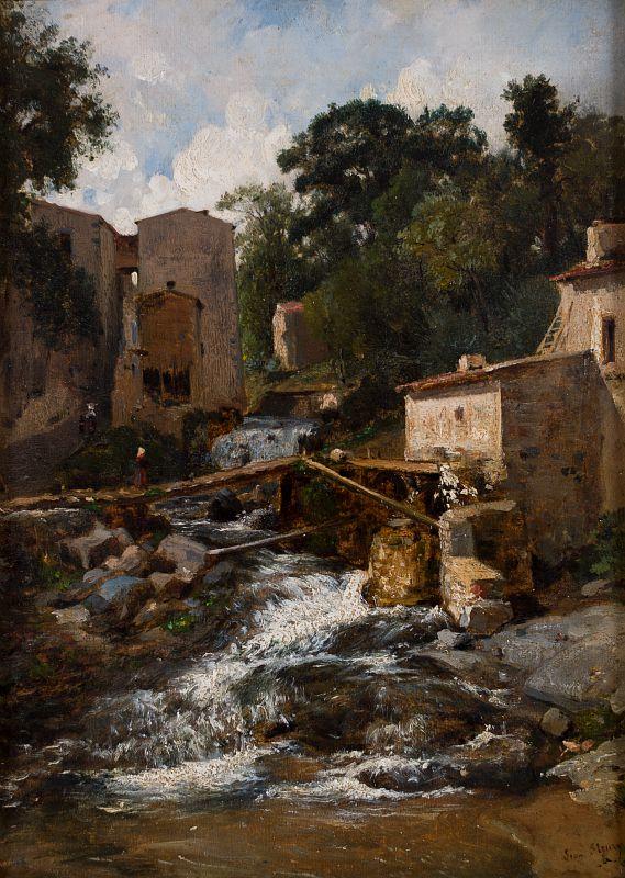 La Tiretaine à Royat, Léon François Antoine Fleury, 1838 avant