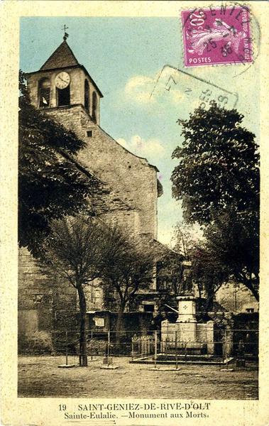 19 SAINT-GENIEZ-DE-RIVE-D'OLT / Sainte-Eulalie. - Monument aux Morts (titre inscrit)_0
