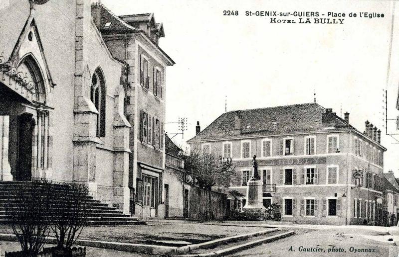 2248 St-GENIX-sur-GUIERS - Place de l'Eglise / Hôtel LA BULLY (titre inscrit)_0