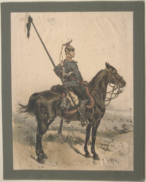 affichette, Alphonse de Neuville, 1883
