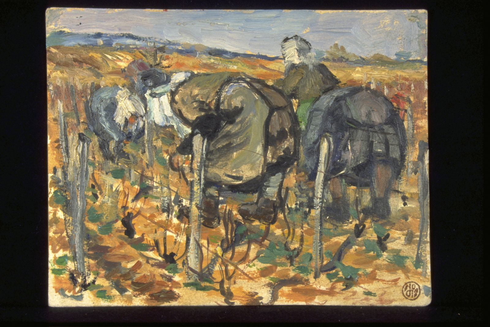 Taille de printemps à Marsannay (titre inscrit, au verso), Jean François, 1956