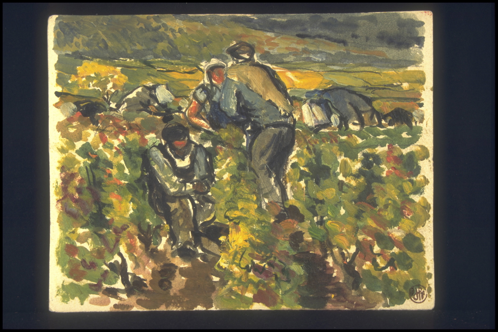 Automne vendanges, En suivant les ordons (titre inscrit, au verso), Jean François, 1953