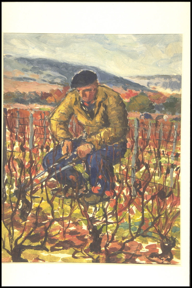 Automne travaux, Démontage d’automne, taille d'automne (titre inscrit, au verso), Jean François, 1959