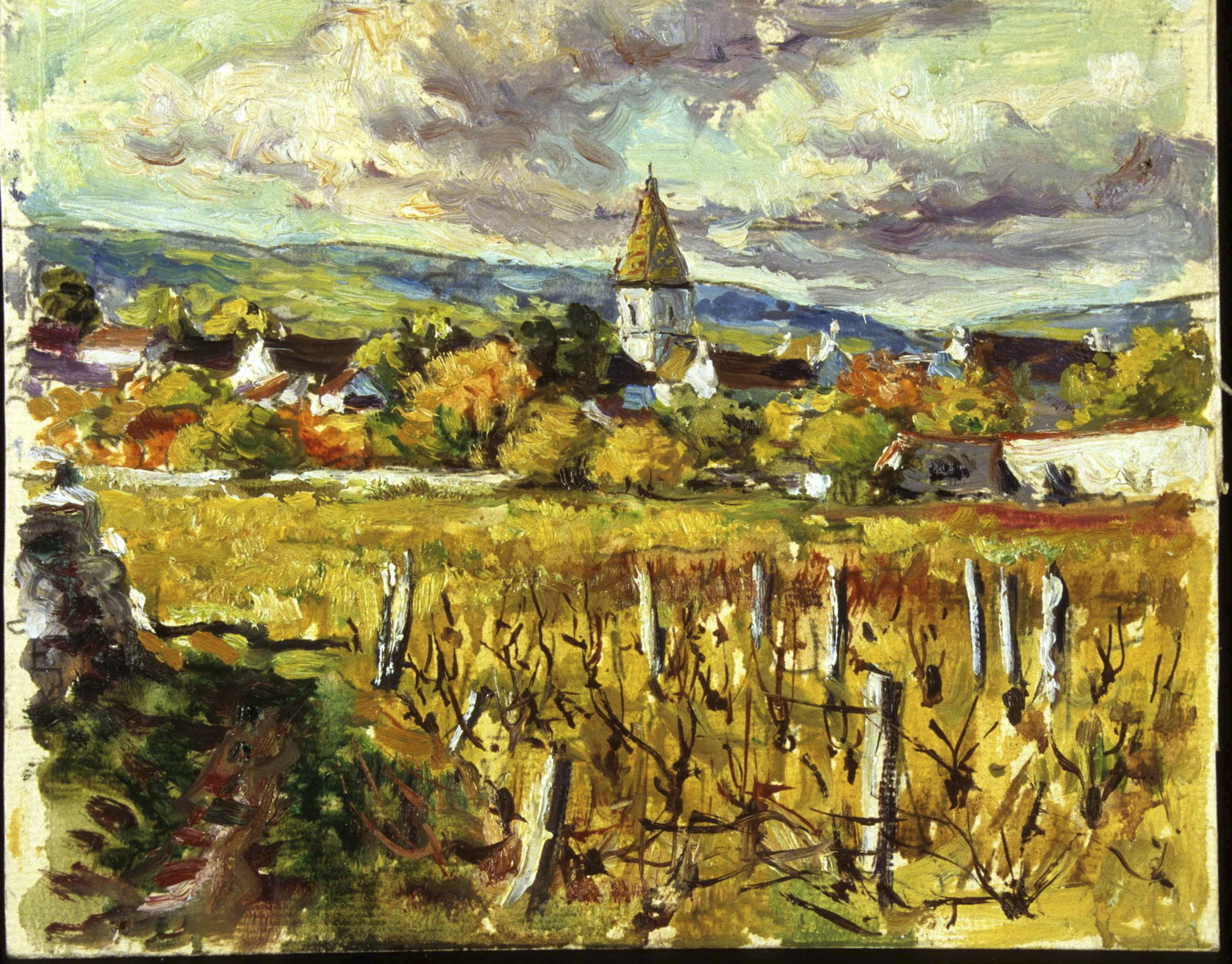 Vignes mortes, Couchey (titre inscrit, au verso), Jean François