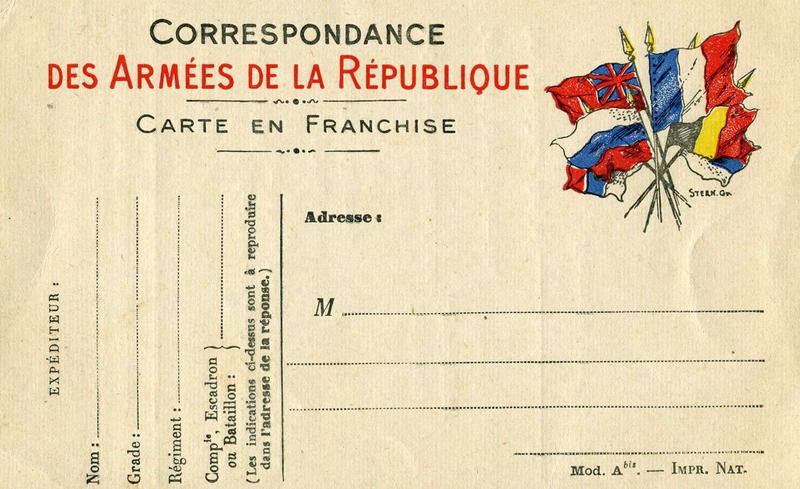 CORRESPONDANCE / DES ARMEES DE LA REPUBLIQUE / Carte en franchise (titre inscrit)_0