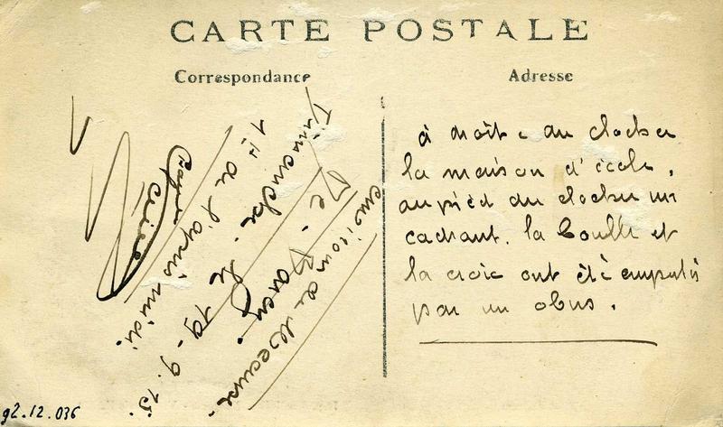 332. La Grande Guerre 1914-15 - Entrée du village de BARCY / bombardé par les Allemands (titre inscrit)_1