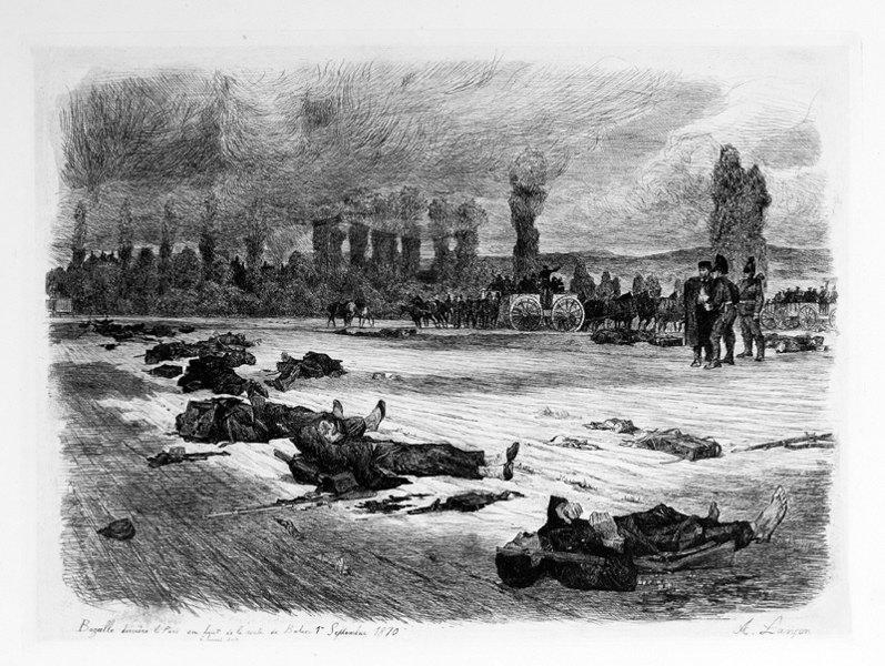 Bazeille derrière le parc en haut de la route de Balan 6 heures soir 1er Septembre 1870_0