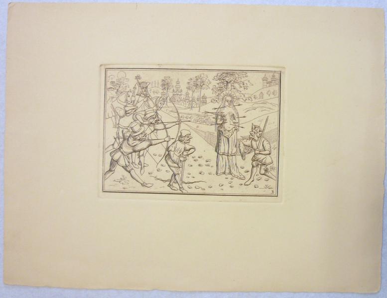 Saint Symphorien, la peinture murale de Saint- Sébastien (titre factice), Auguste Bony, 1868 après