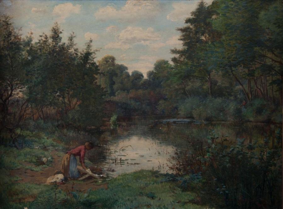 La Bourbince à Génelard, Jean Laronze, 1898 vers