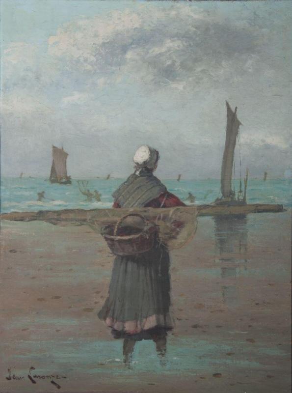 Pêcheuse de crevettes, Jean Laronze, 1ère moitié 20e siècle