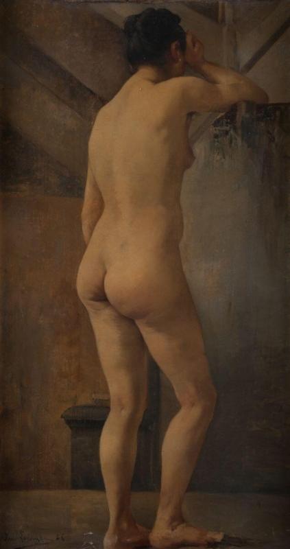Femme nue (académie), Jean Laronze, 1886