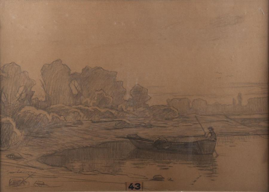 Paysage (berge, croquis), Jean Laronze, 4e quart 19e siècle, 1ère moitié 20e siècle