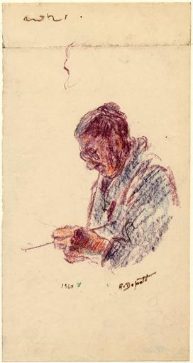 Louise tricotant_0