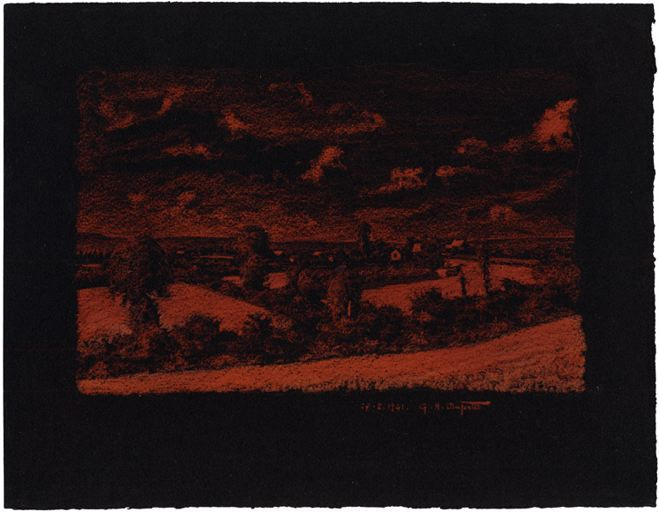 Paysage en rouge et noir_0