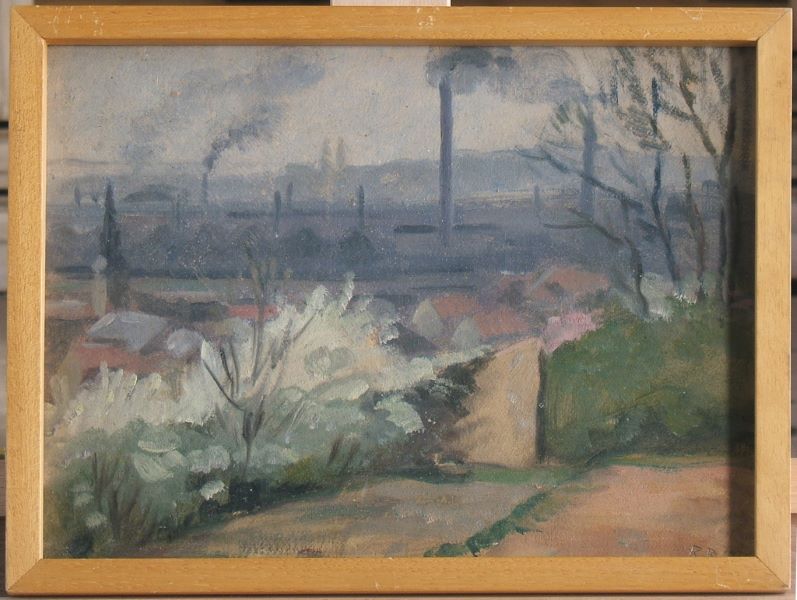 Paysage avec usine (titre factice), Raymond Rochette, 1931
