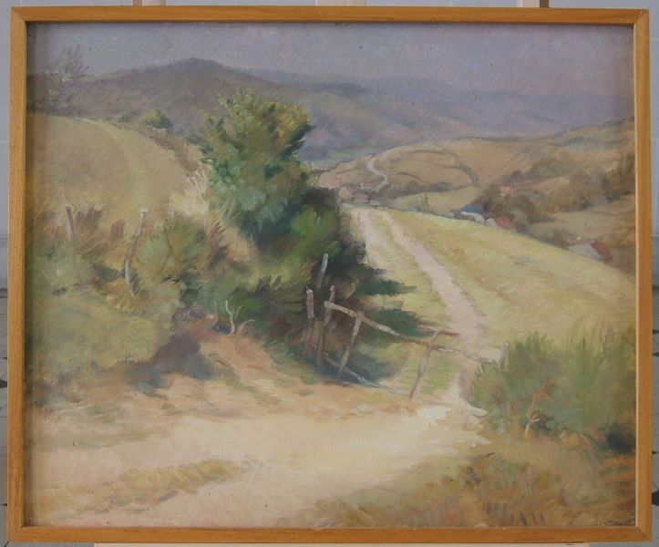 Paysage campagnard (titre factice), Raymond Rochette, 1940