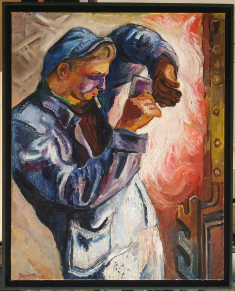 Examen de la température d'un four, Raymond Rochette, 1953