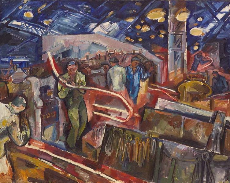 Laminoirs : le train fil, face ouest, Raymond Rochette, 1958