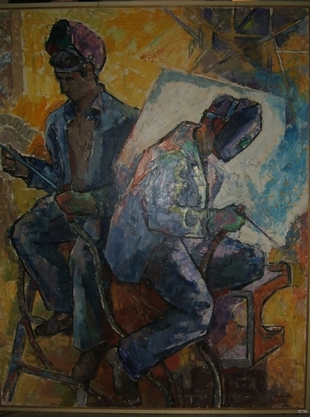 Deux soudeurs, Raymond Rochette, 1976