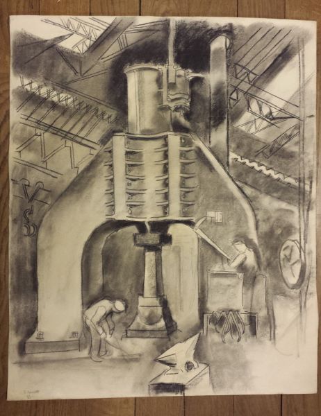 Marteau-pilon (titre factice), Raymond Rochette, 1950 vers
