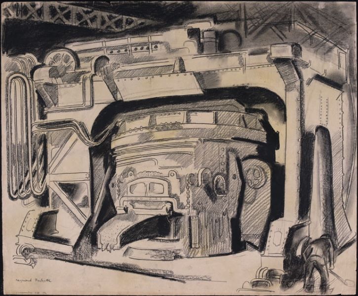 Four électrique. Aciéries du Breuil (titre factice), Raymond Rochette, 1950