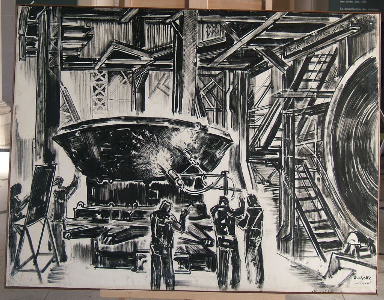 Framatome : couvercle de cuve de chaudière nucléaire (titre factice), Raymond Rochette, 1974
