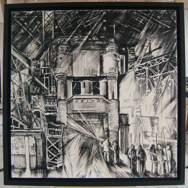 Presse à forger de 8000 T, Raymond Rochette, 1975