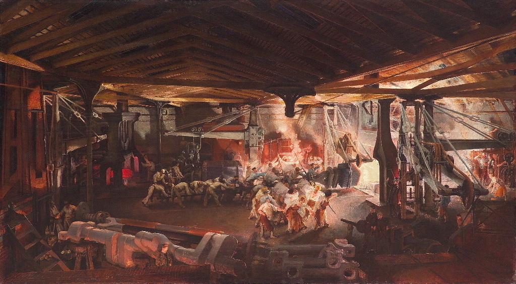 Forgeage au marteau-pilon dans les ateliers d'Indret_0