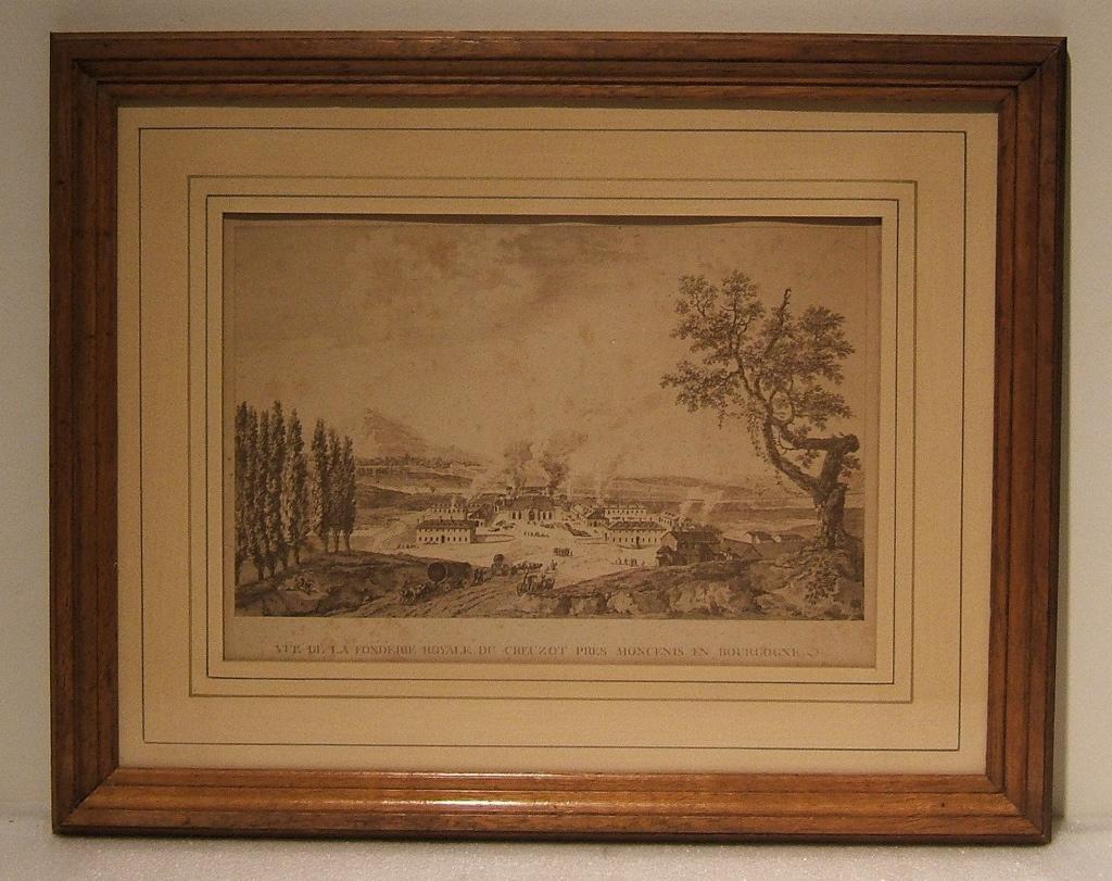 Vue de la fonderie royale du Creusot près de Montcenis en 1785_0