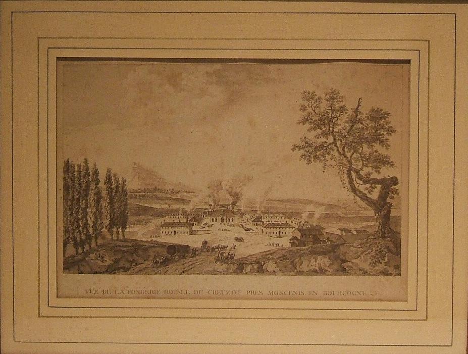 Vue de la fonderie royale du Creusot près de Montcenis en 1785_1
