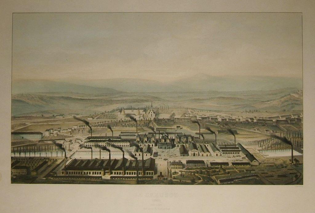 Le Creusot en 1847 : vue prise du nord au sud_0