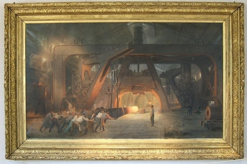 Marteau-pilon ou Le marteau-pilon, forges et aciéries de Saint-Chamond ou Sortie d'une pièce de marine_0