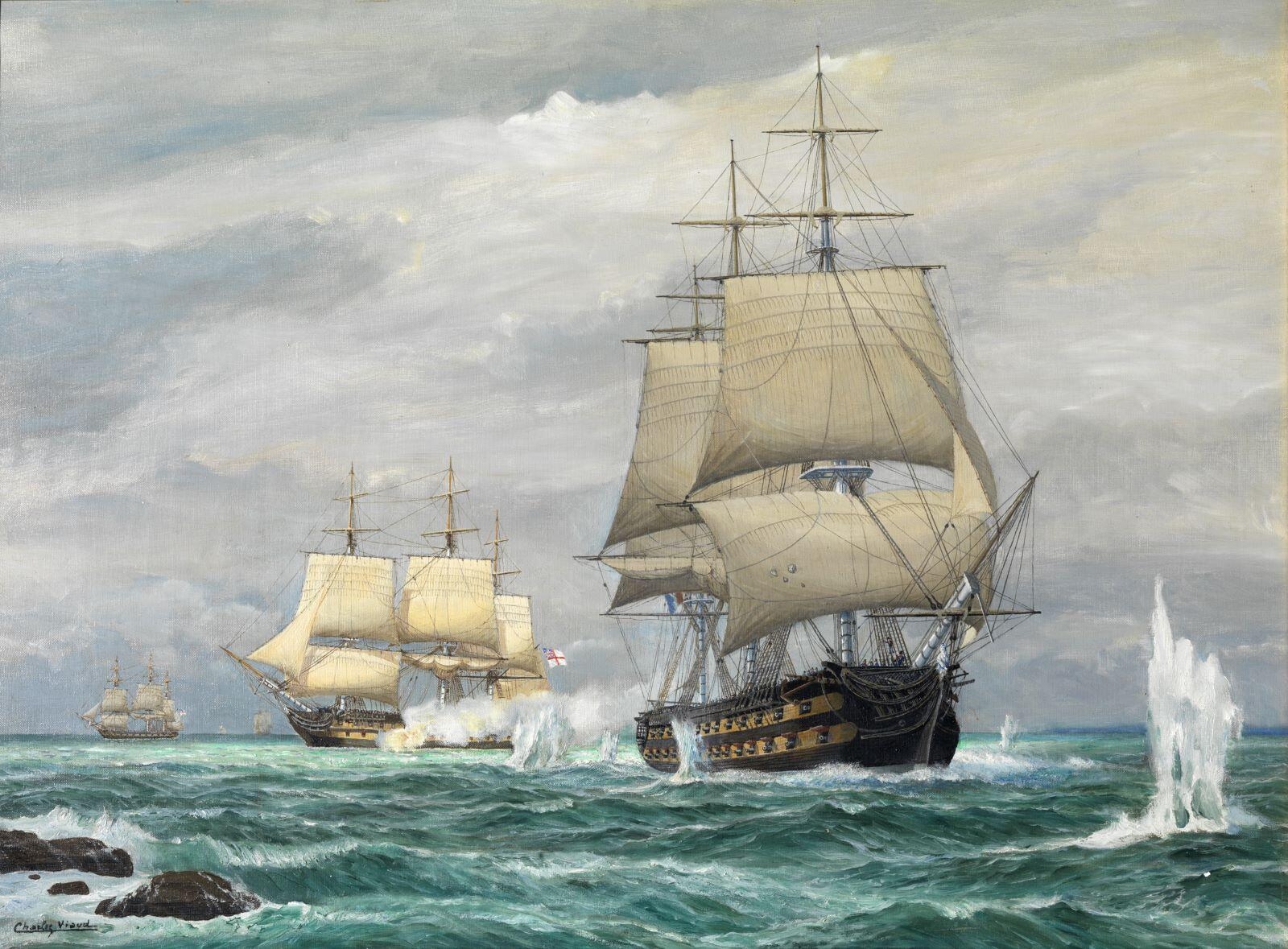 Le Vétéran échappant à l’escadre anglaise_0