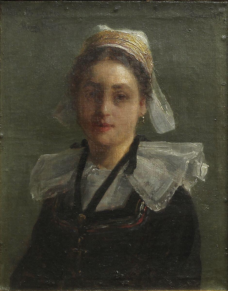 Jeune fille de Pont-Aven, Henry Mosler, 1875 après