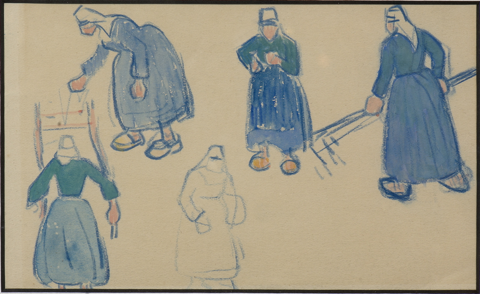 Etude pour Les Goémoniers, André Jolly, 1910