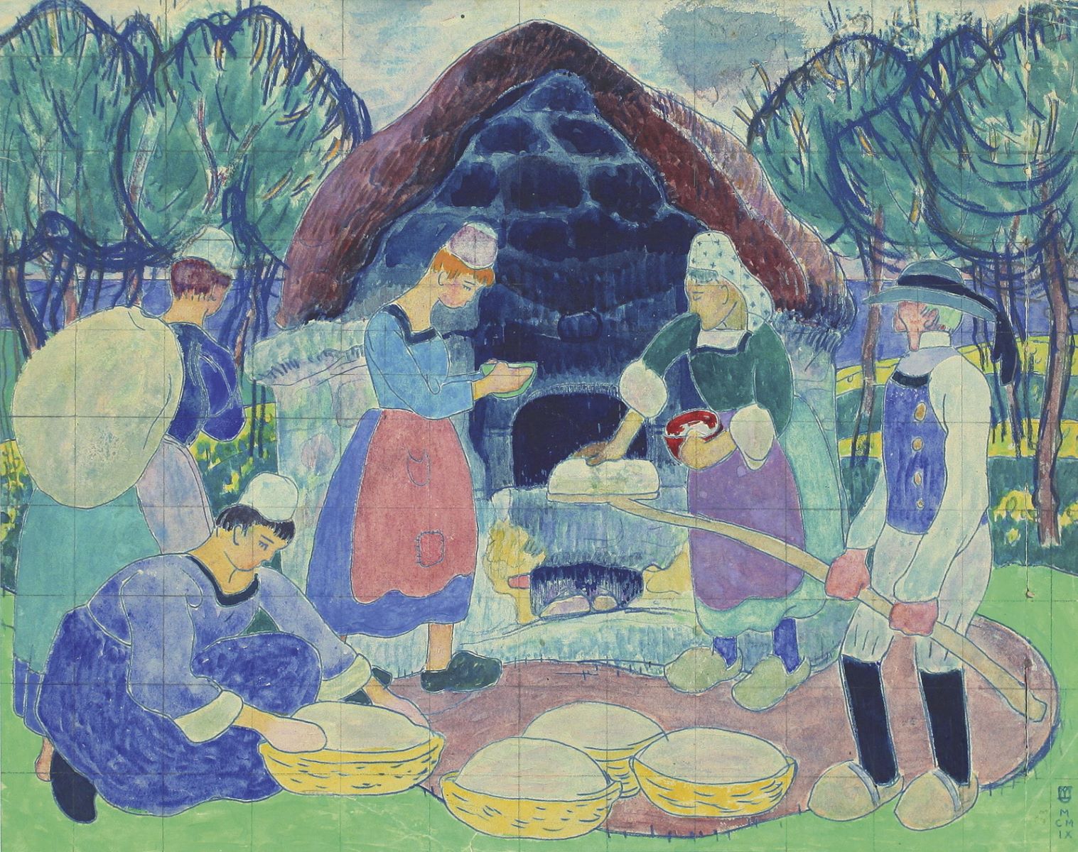 Etude pour "Le Four", André Jolly, 1909