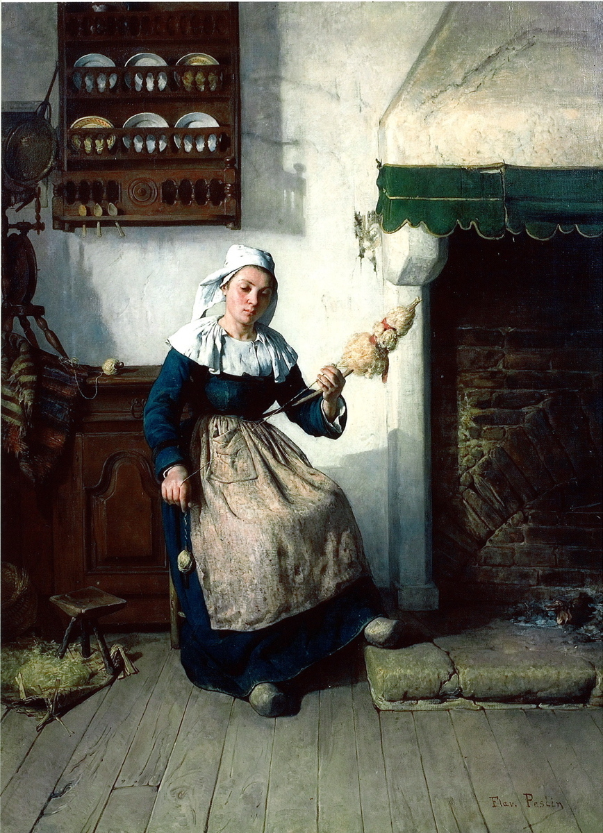 La Fileuse — Flavien-Louis Peslin