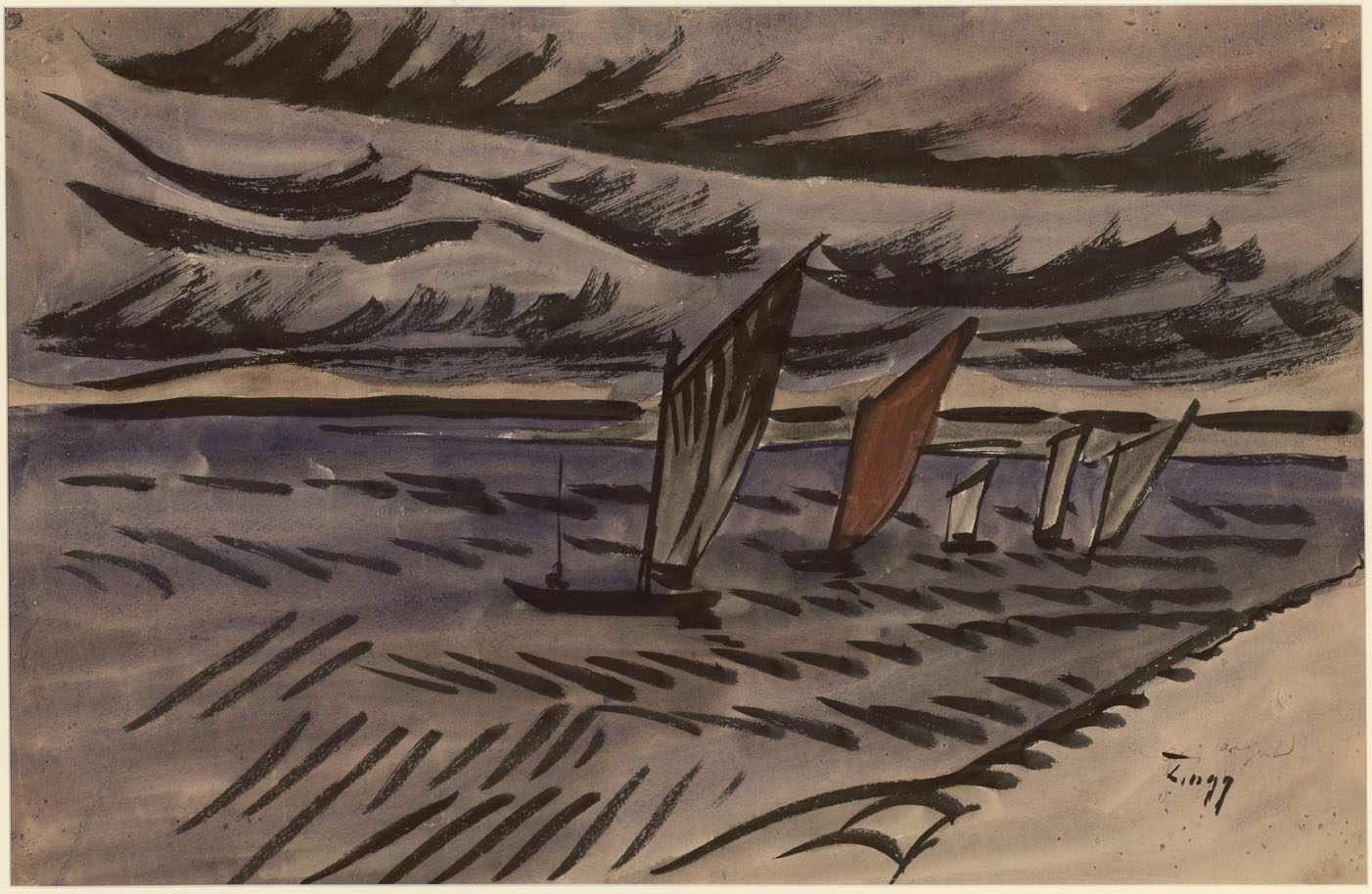 Les Bateaux, Jules-Émile Zingg, 1919-1920