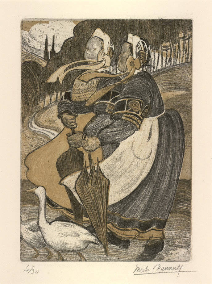 Coup de vent ou Bigoudènes aux oies, Émile Malo-Renault, 1903