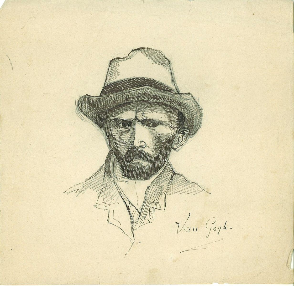 Portrait de Van Gogh au chapeau_0