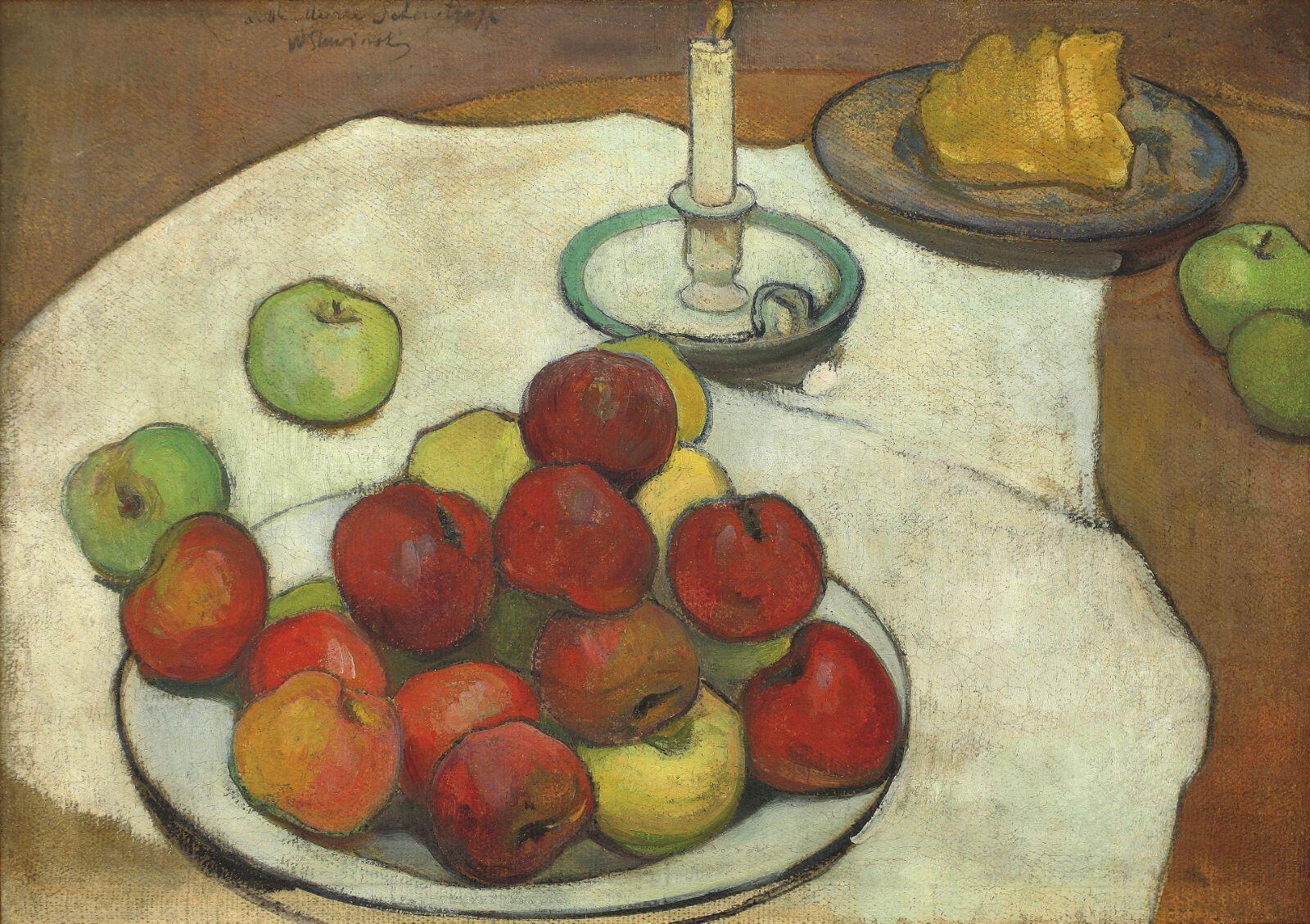 Nature morte aux pommes et au chandelier, Wladyslaw Slewinski, 1897 vers
