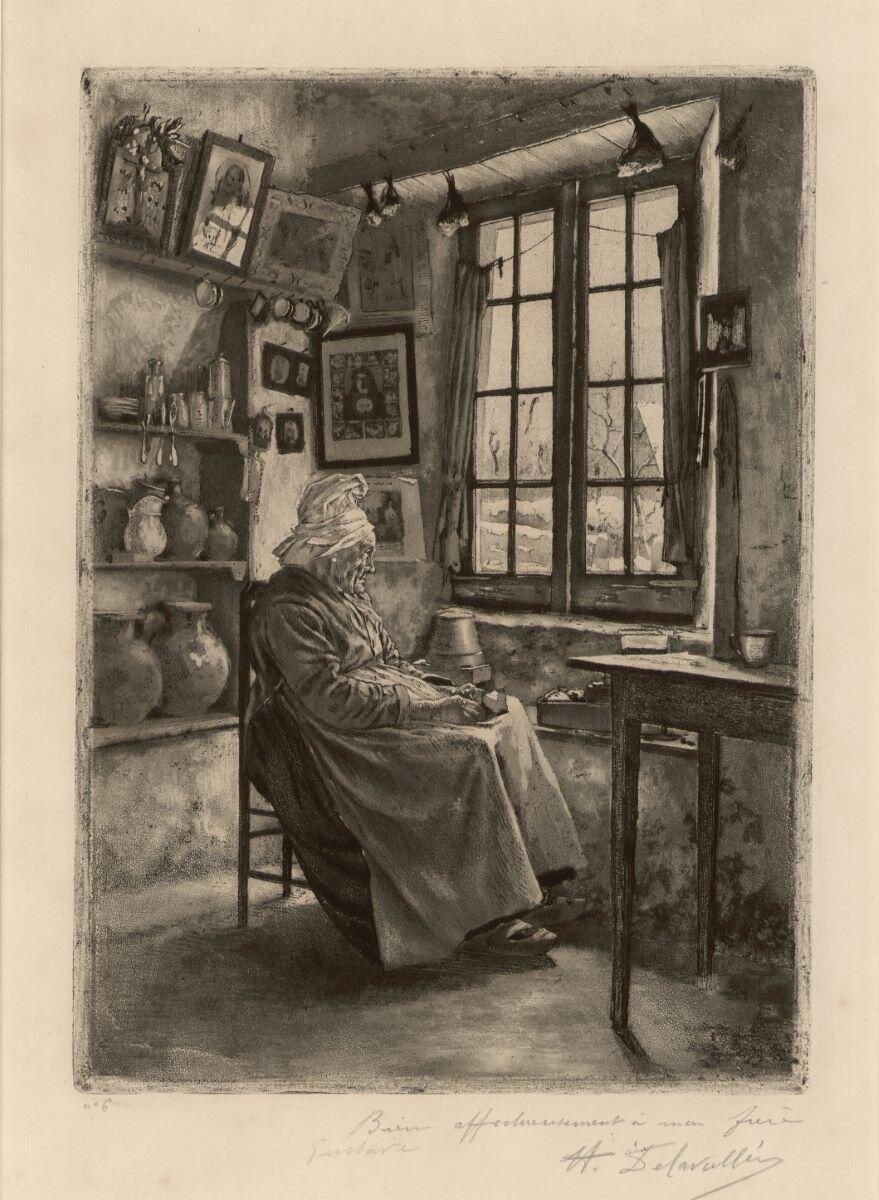 Angélique à la fenêtre, Henri Delavallée, 1890