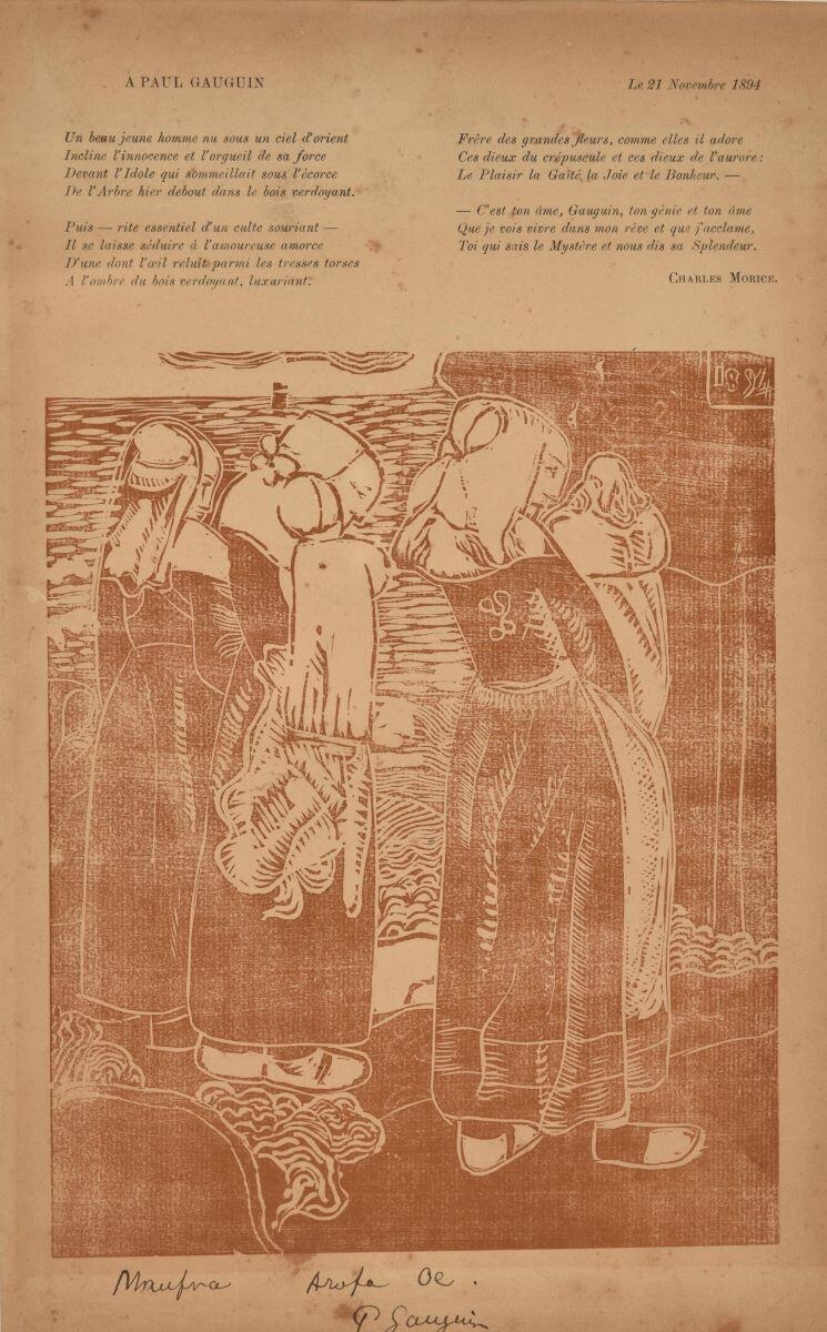 Trois Bretonnes avec enfants, Арман Сеген, 1894