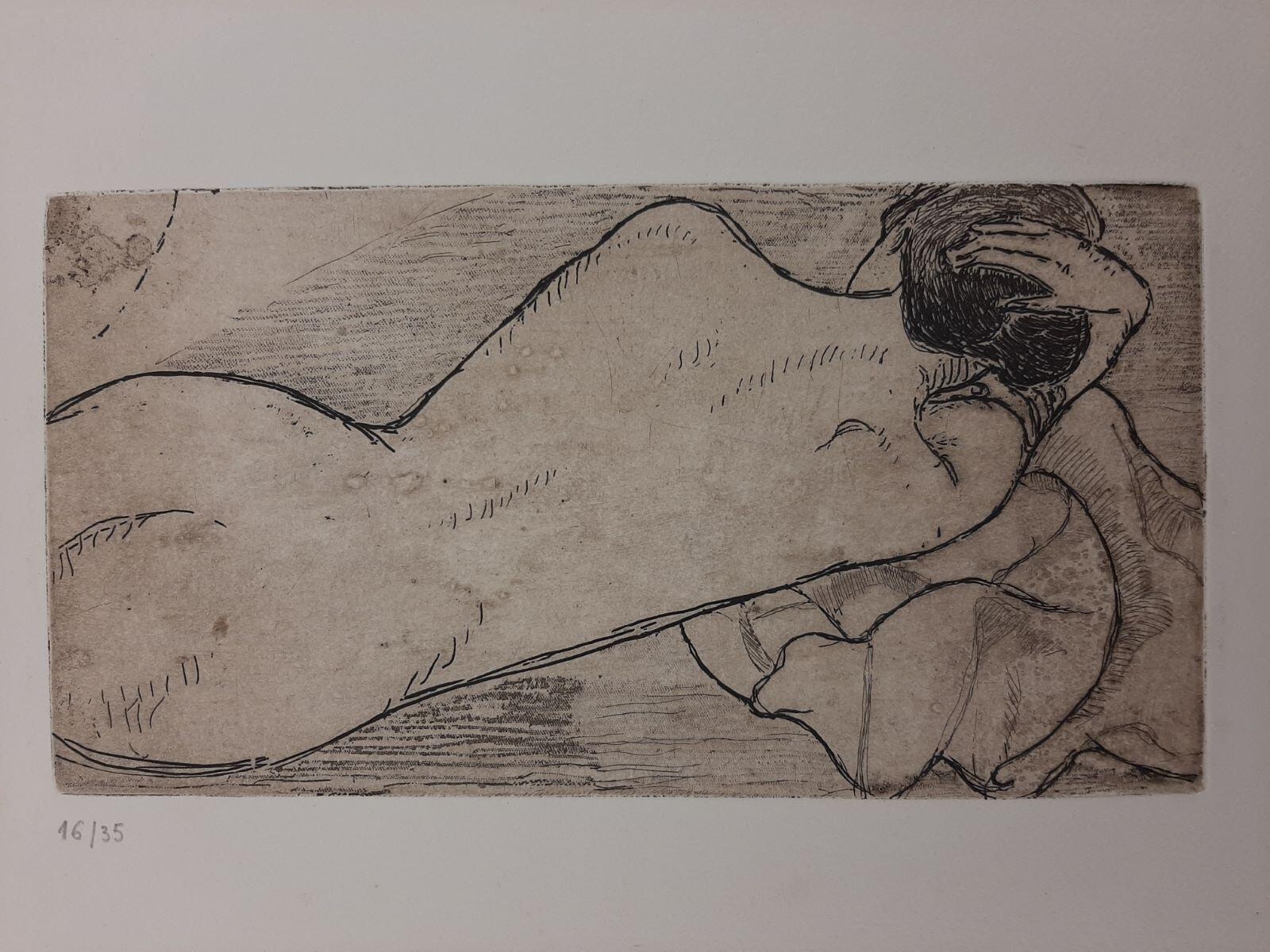 Nu allongé au chignon, Арман Сеген, 1893
