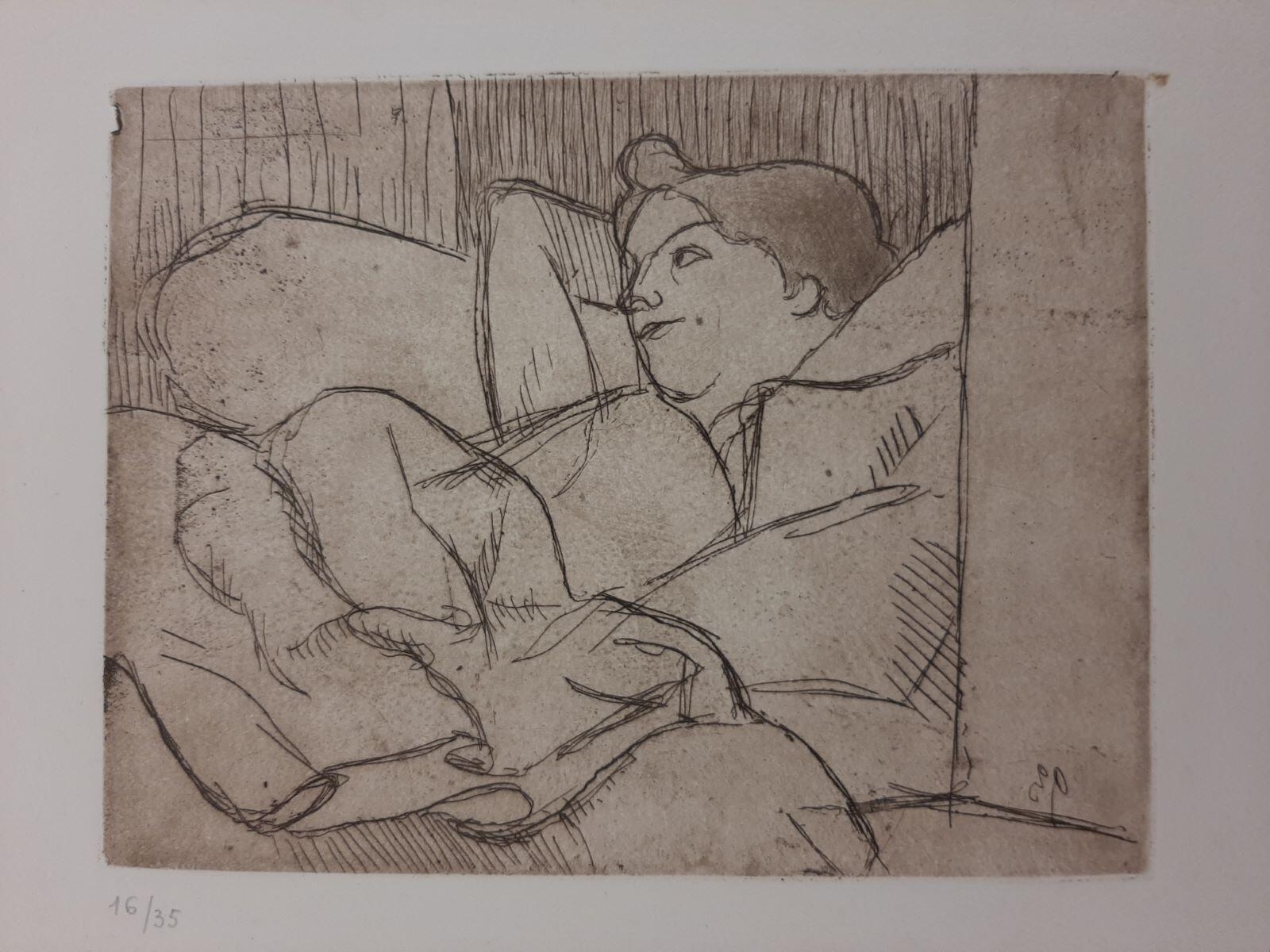 Jeune femme au lit, Арман Сеген, 1893