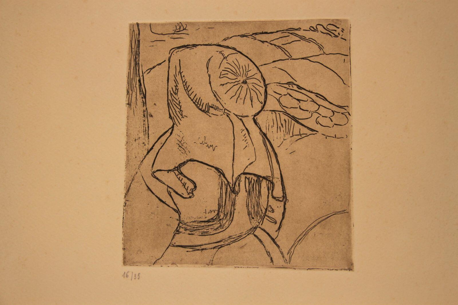 Paysanne en coiffe de travail, de dos, Арман Сеген, 1893-1894