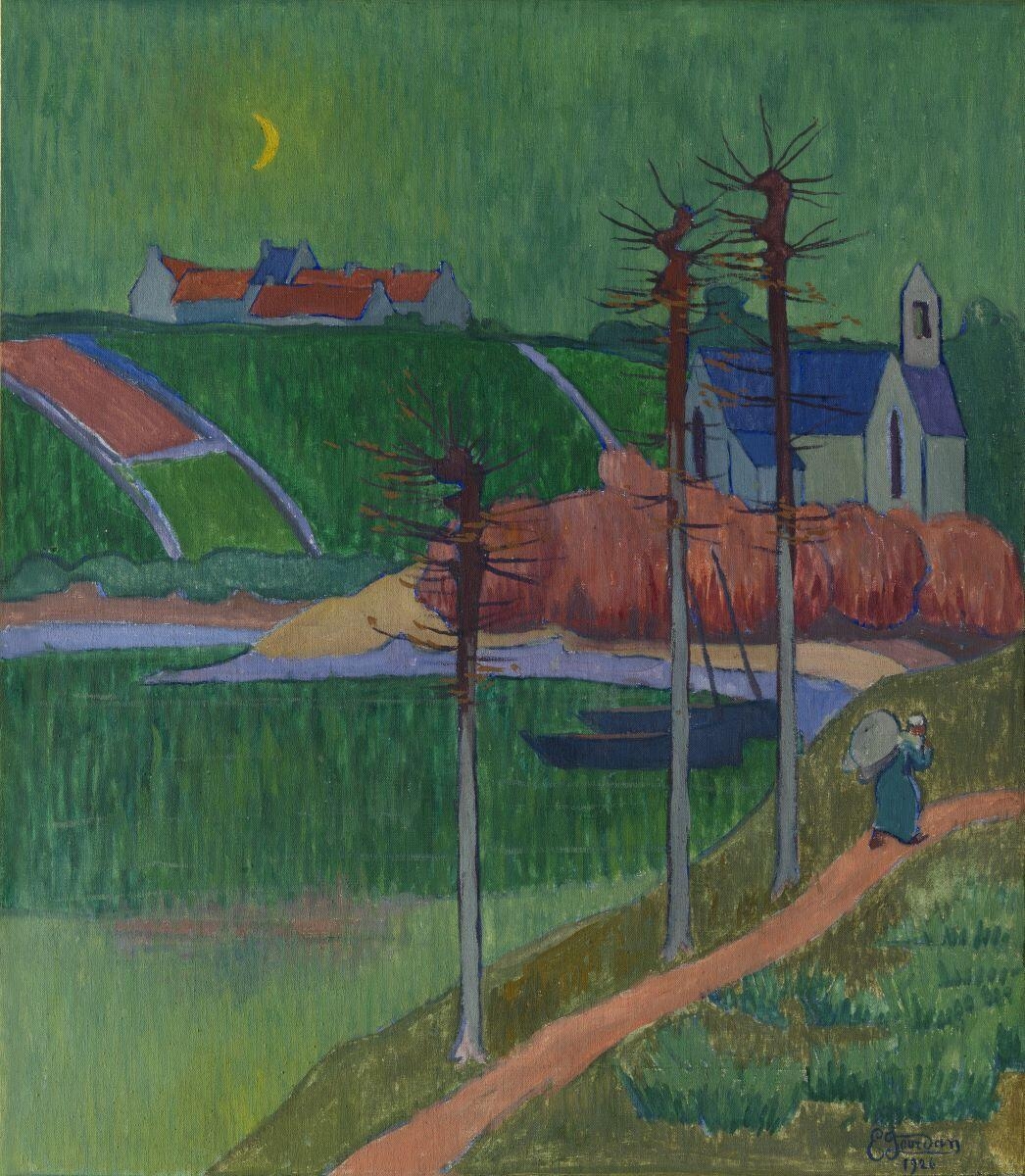 La Chapelle de Lanriot au clair de lune, Émile Jourdan, 1926