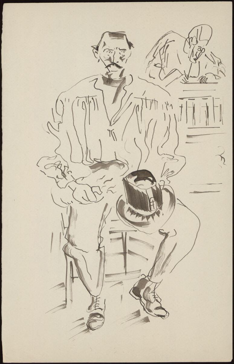 Paysan assis, Pierre Cavellat, 1934