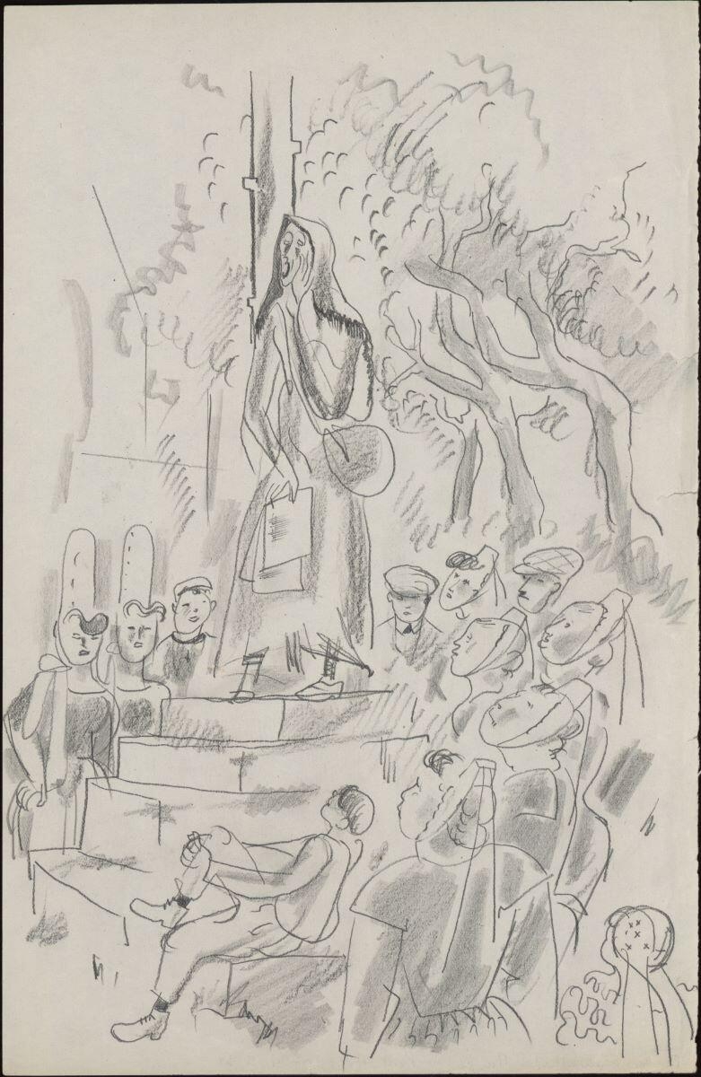 La Chanteuse de complaintes à Sainte-Anne-la-Palud, Pierre Cavellat, 1947