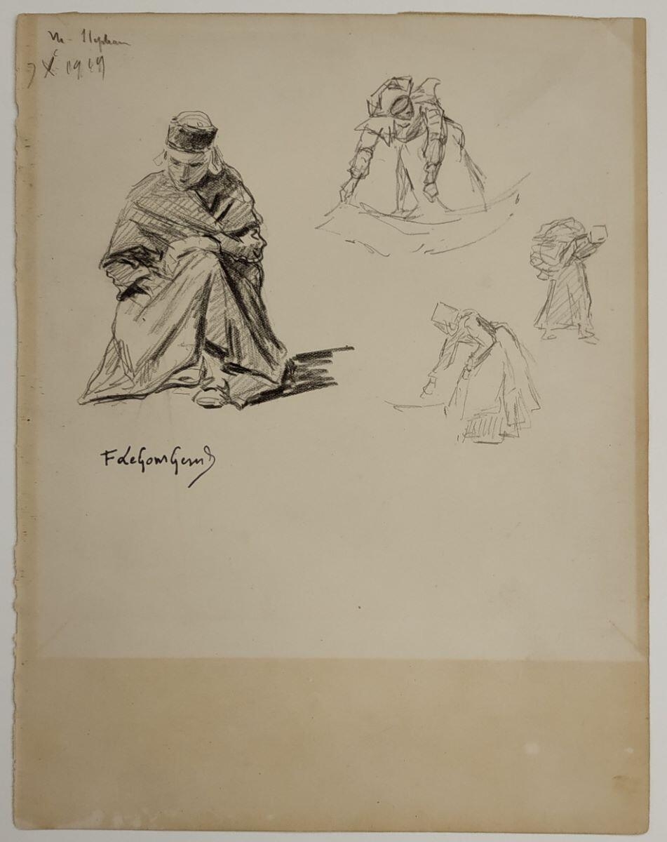 Étude de Bretonnes, Marie Stéphan, Fernand Legout-Gérard, 1919